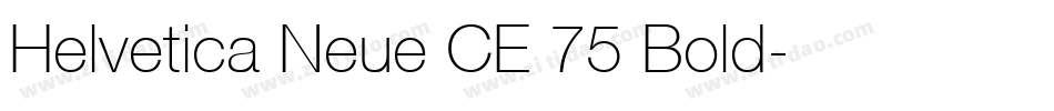 Helvetica Neue CE 75 Bold字体转换